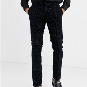 Twisted Tailor Super Skinny Suit Paint Snake Print